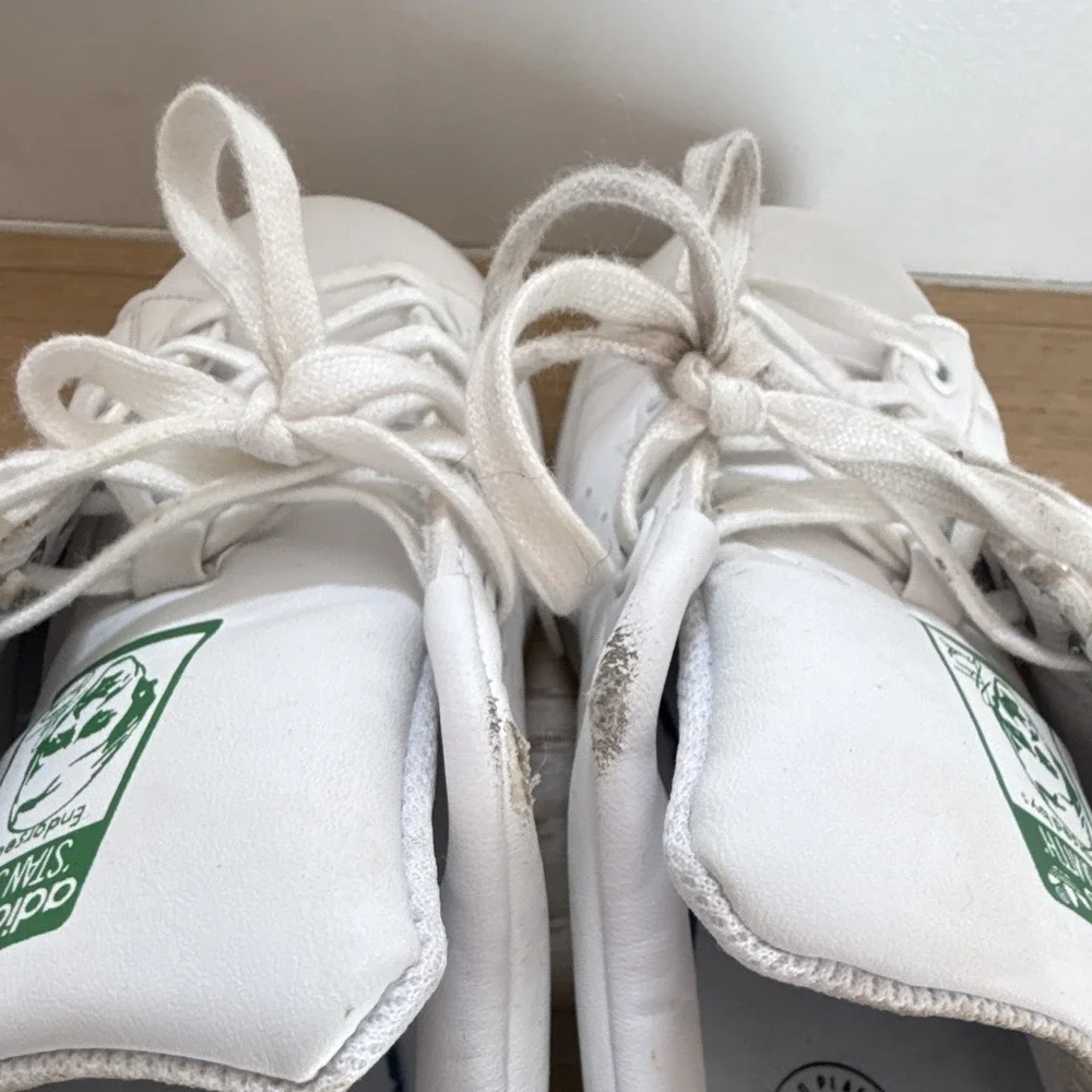 adidas Stan Smith White/Green Men's Low Top Sneakers, Lace Up, FX7519